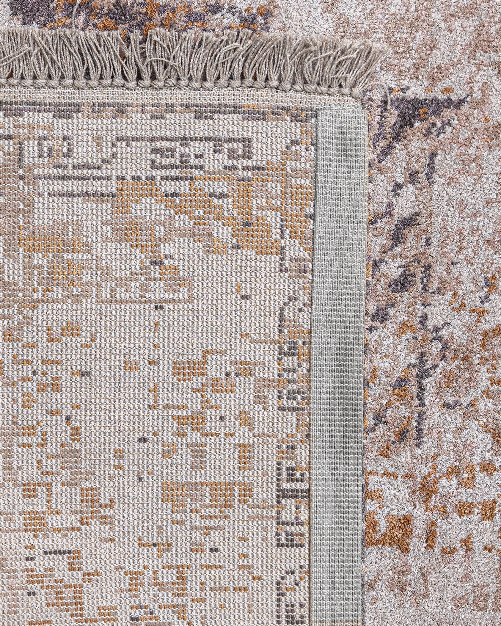 Viscose Axminster Rug – Cream Medallion Machine Made Carpet by 3S Brand