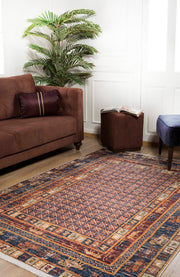 Magadan Brown Frame Digital Print Area Rug