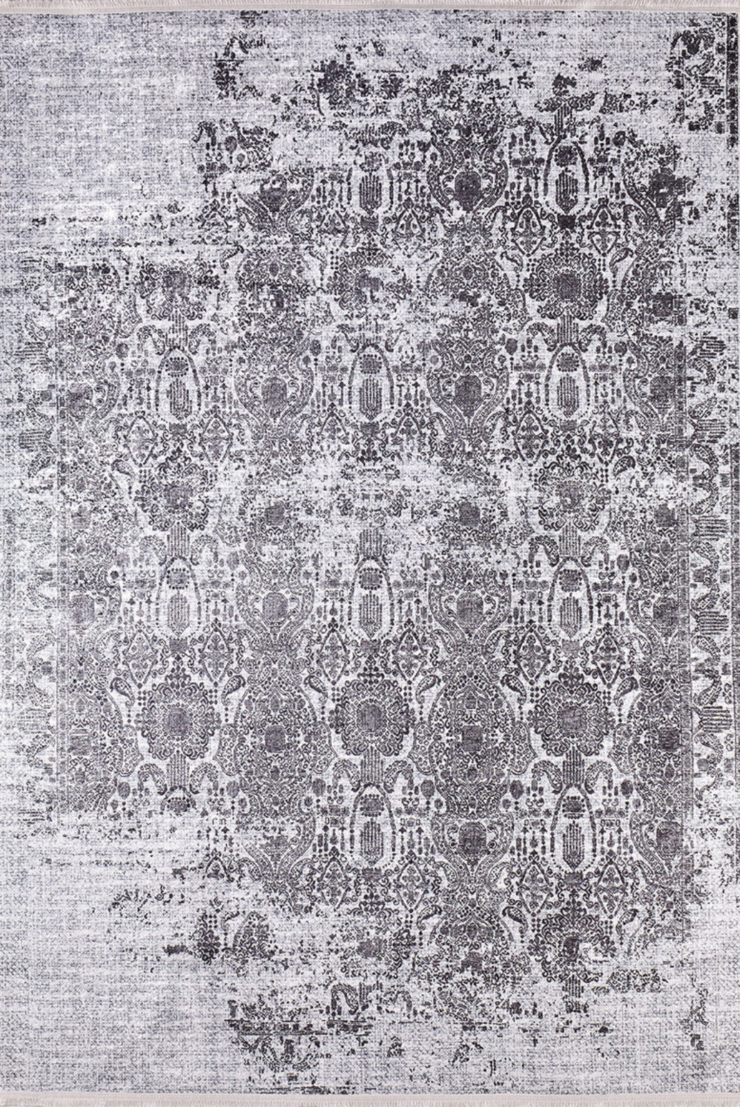 Modern Digital Print Rug - Grey Area Rug With Non Slip, Antibacterial Features