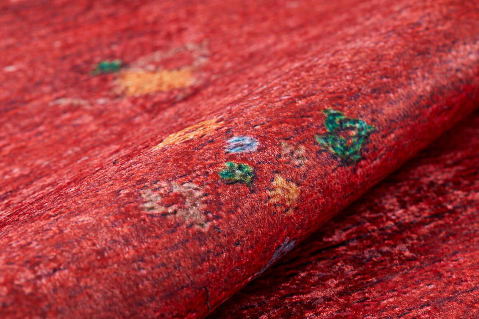 Modern Digital Area Rug - Red Area Rug with Non Slip Backing & Antibacterial Carpet