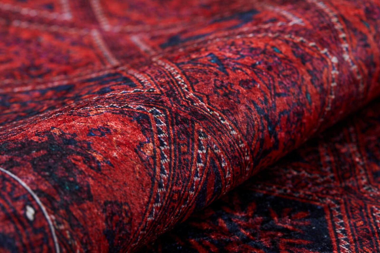 Classic Area Rug – Red Digital Print Rug With Antibacterial, Non Slip Backing