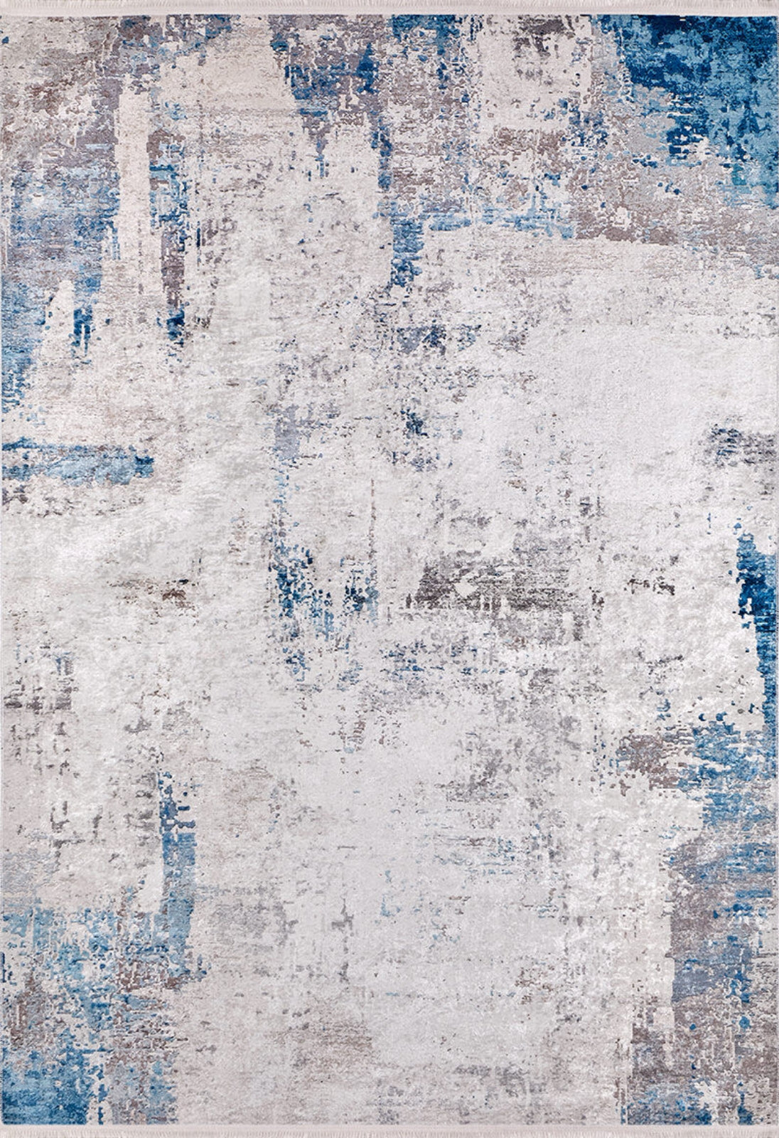 Modern Area Rug – Grey Digital Print Carpet | Non Slip, Antibacterial, Allergy Friendly
