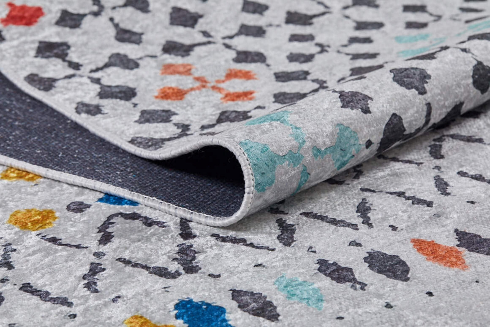 Modern Digital Print Rug - White Area Rug Non Slip Washable Carpet