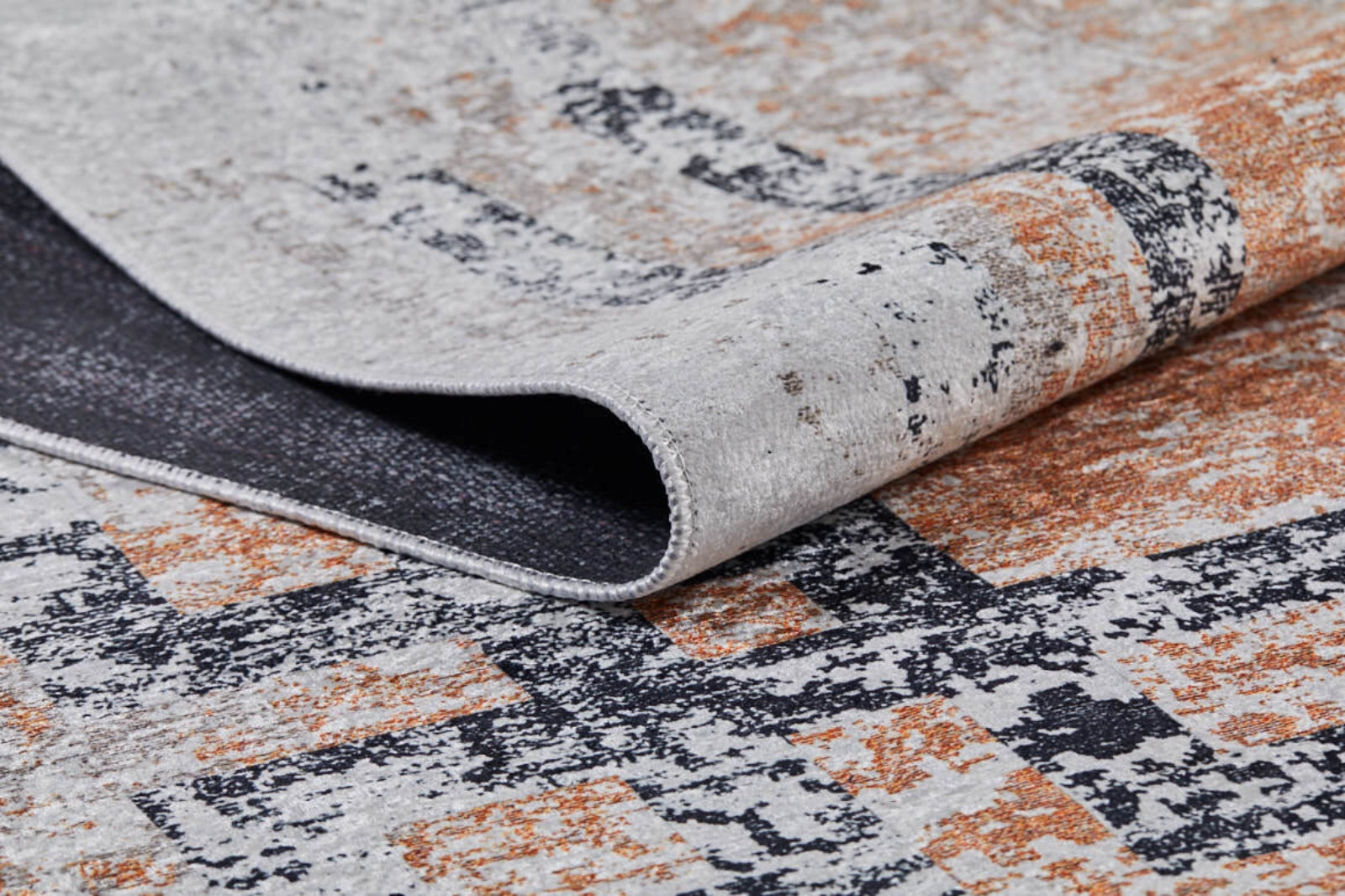 Grey Frame Area Rug - Stylish Digital Print Rug, Non Slip, Antibacterial Carpet