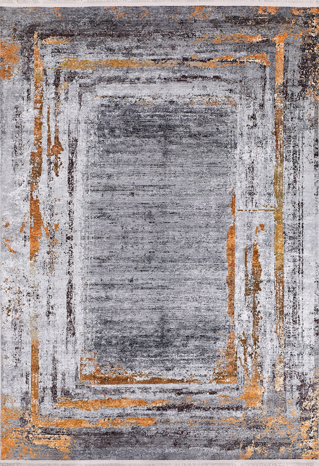 Modern Area Rug | Grey Digital Print Carpet - Non Slip, Antibacterial Floor Mat