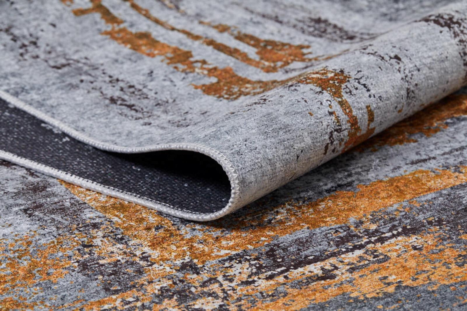 Modern Area Rug | Grey Digital Print Carpet - Non Slip, Antibacterial Floor Mat
