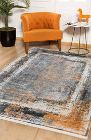 Modern Grey Area Rug – Digital Print Rug with Non Slip Carpet Backing