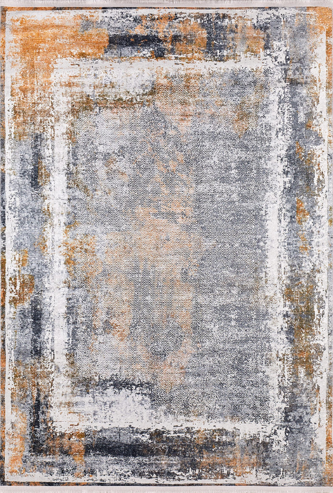 Modern Grey Area Rug – Digital Print Rug with Non Slip Carpet Backing