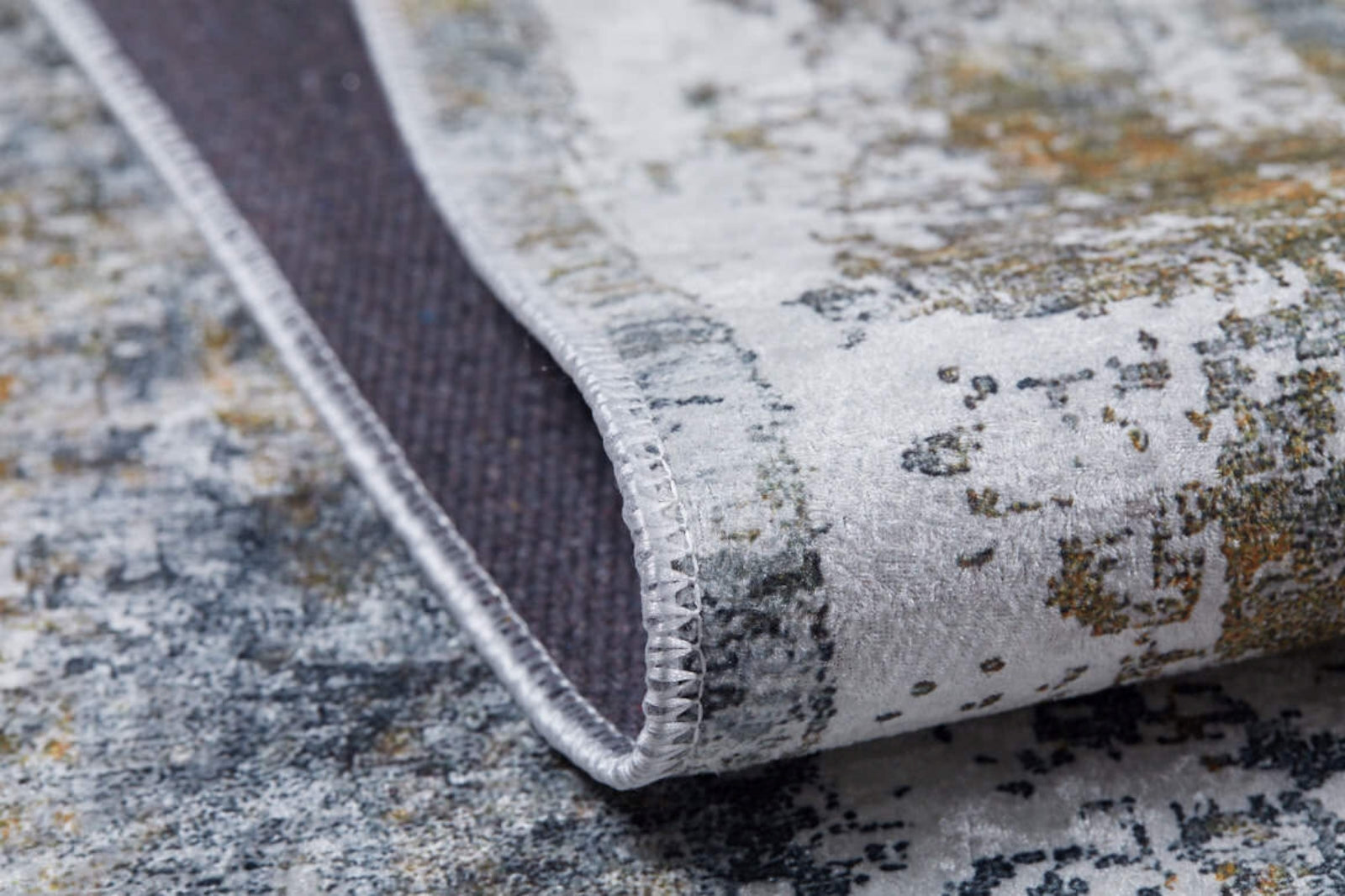 Modern Grey Area Rug – Digital Print Rug with Non Slip Carpet Backing