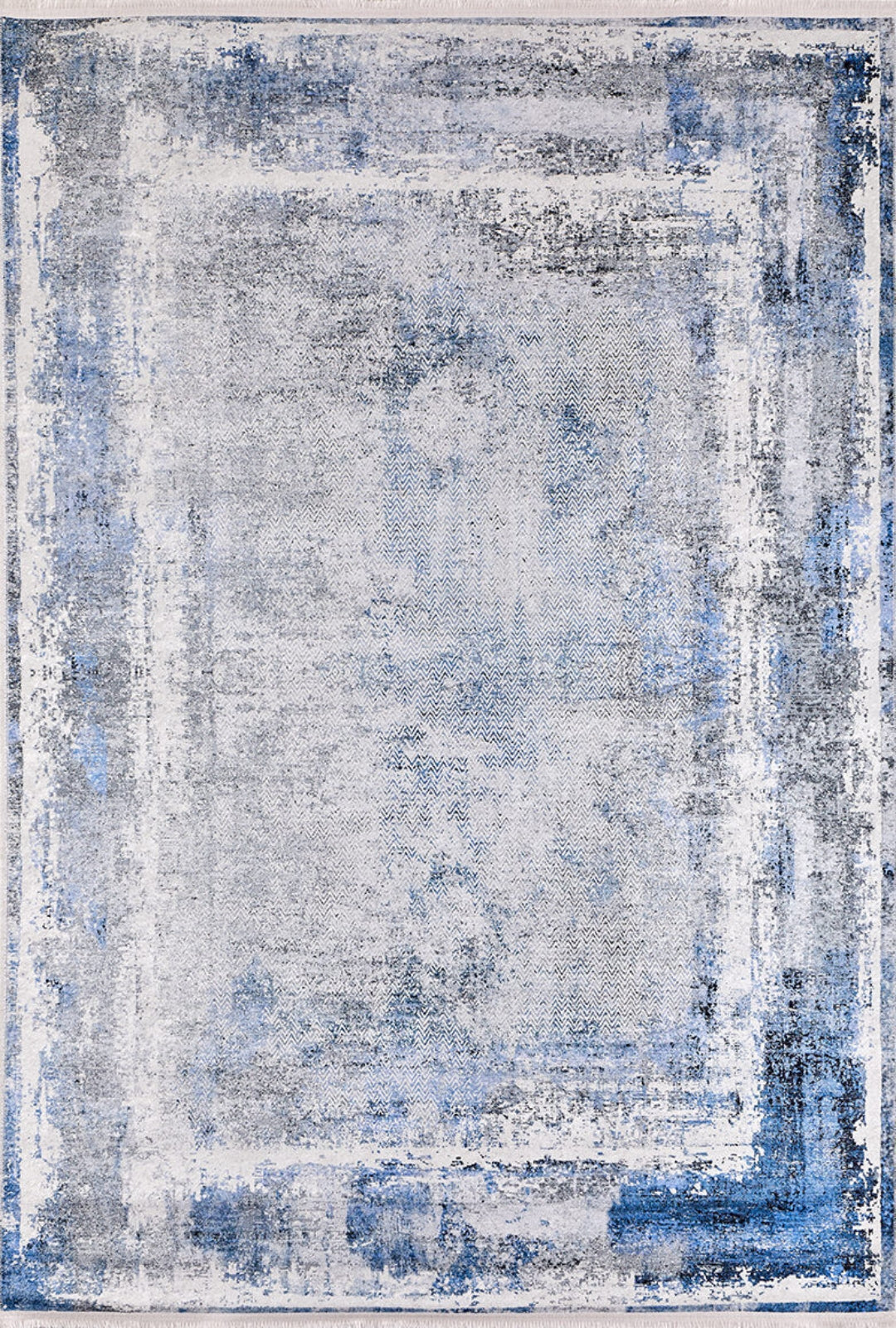 Modern Area Rug - Blue Digital Print Carpet | Antibacterial Washable Non Slip Rug
