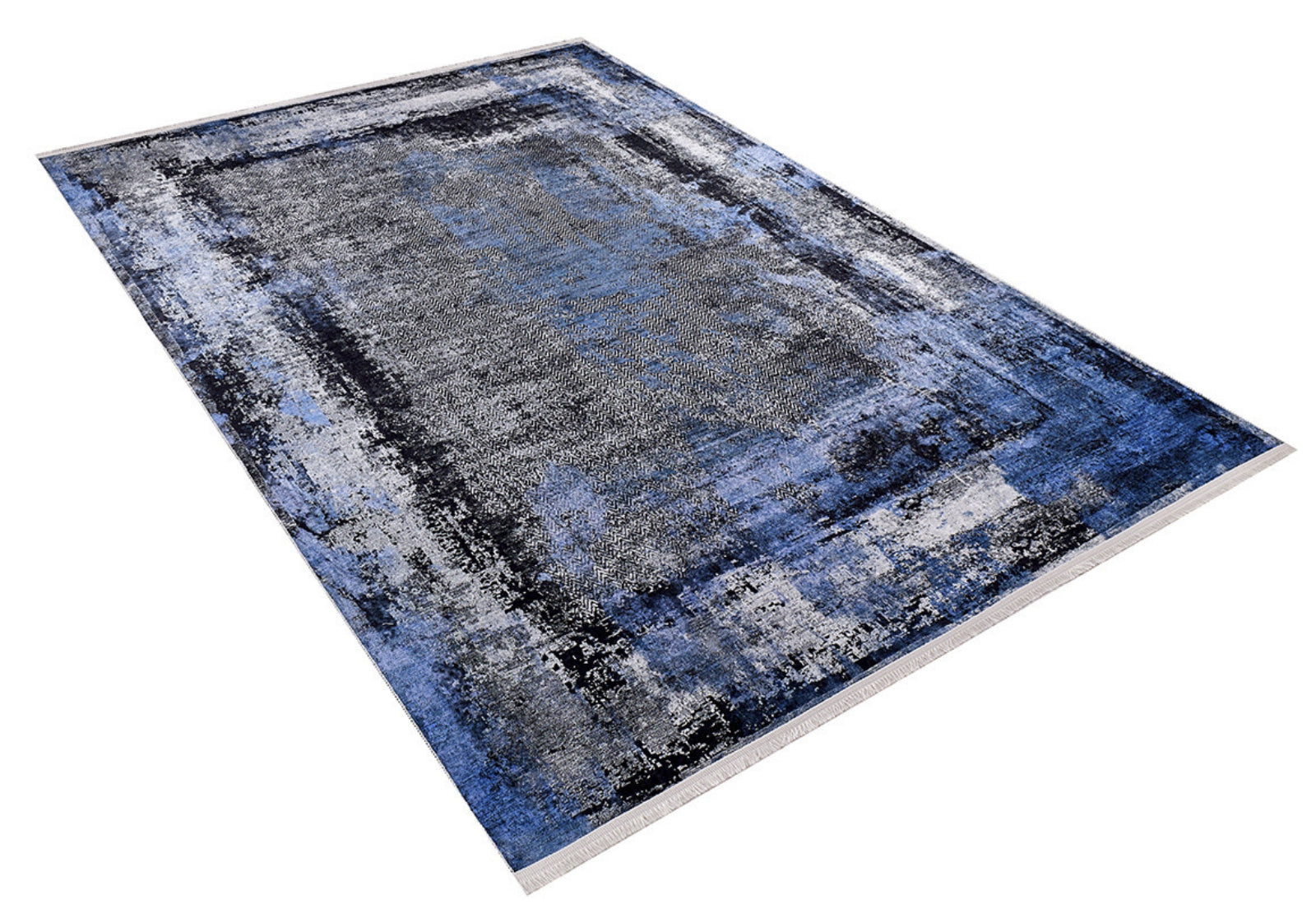 Modern Area Rug – Anthracite Digital Print Carpet | Non Slip Washable Floor Covering