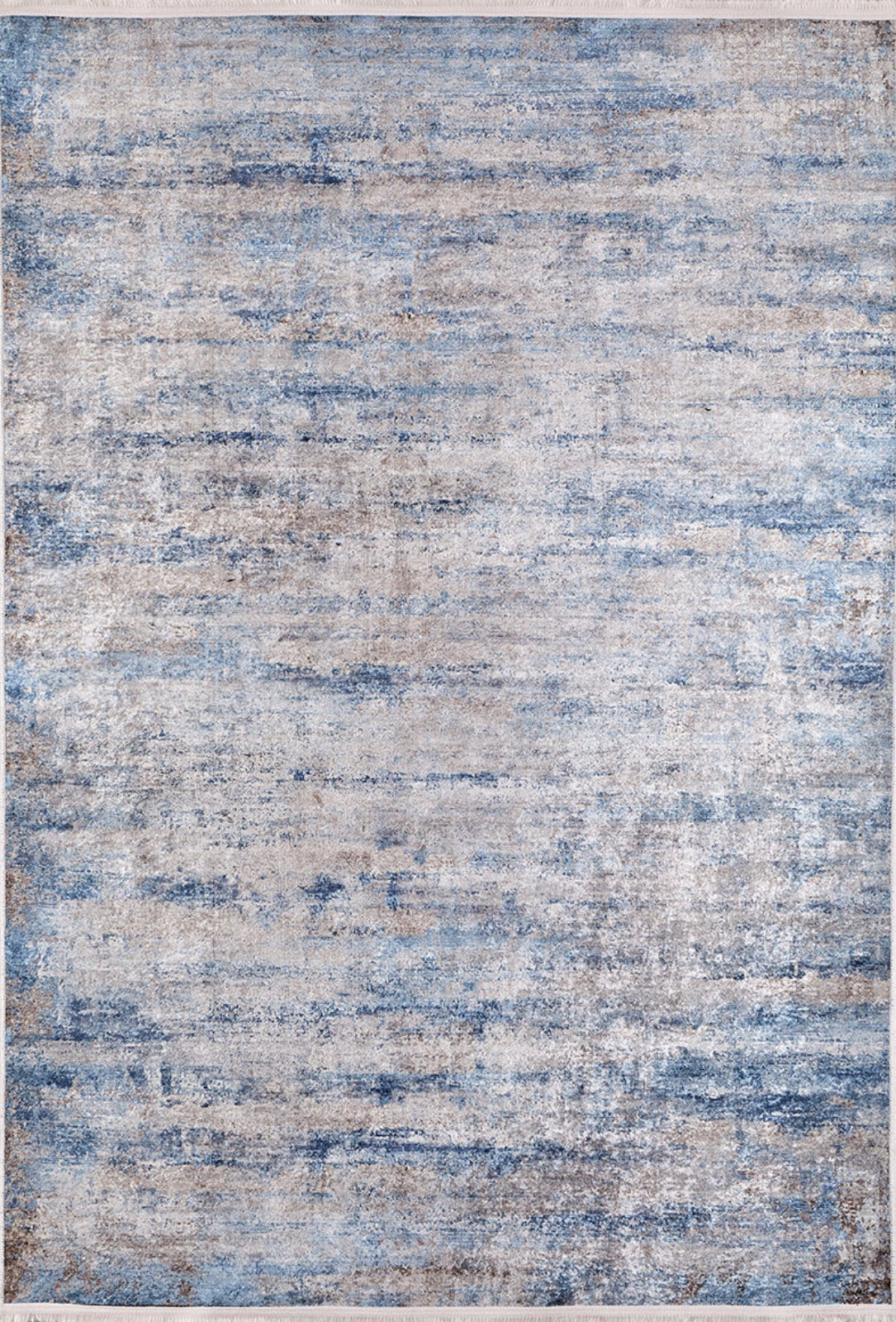 Modern Digital Area Rug – Blue Non Slip Antibacterial Carpet for Living Room
