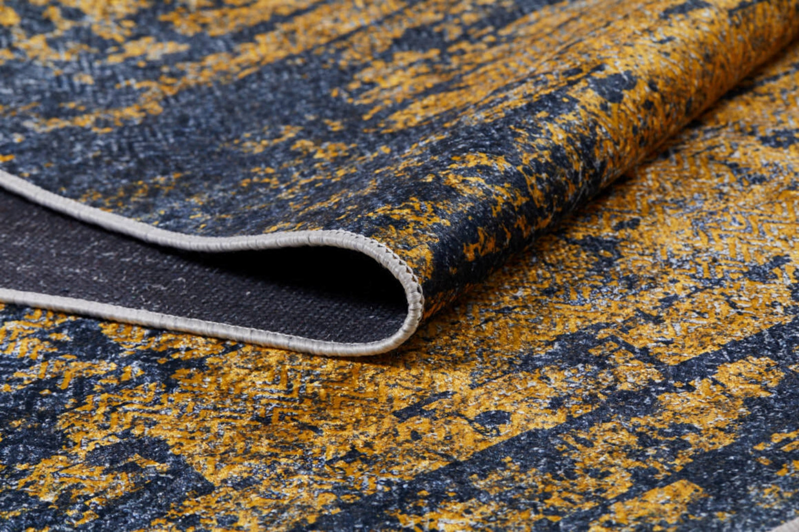 Modern Area Rug – Yellow Digital Print Carpet | Antibacterial, Non Slip, Washable Floor Mat
