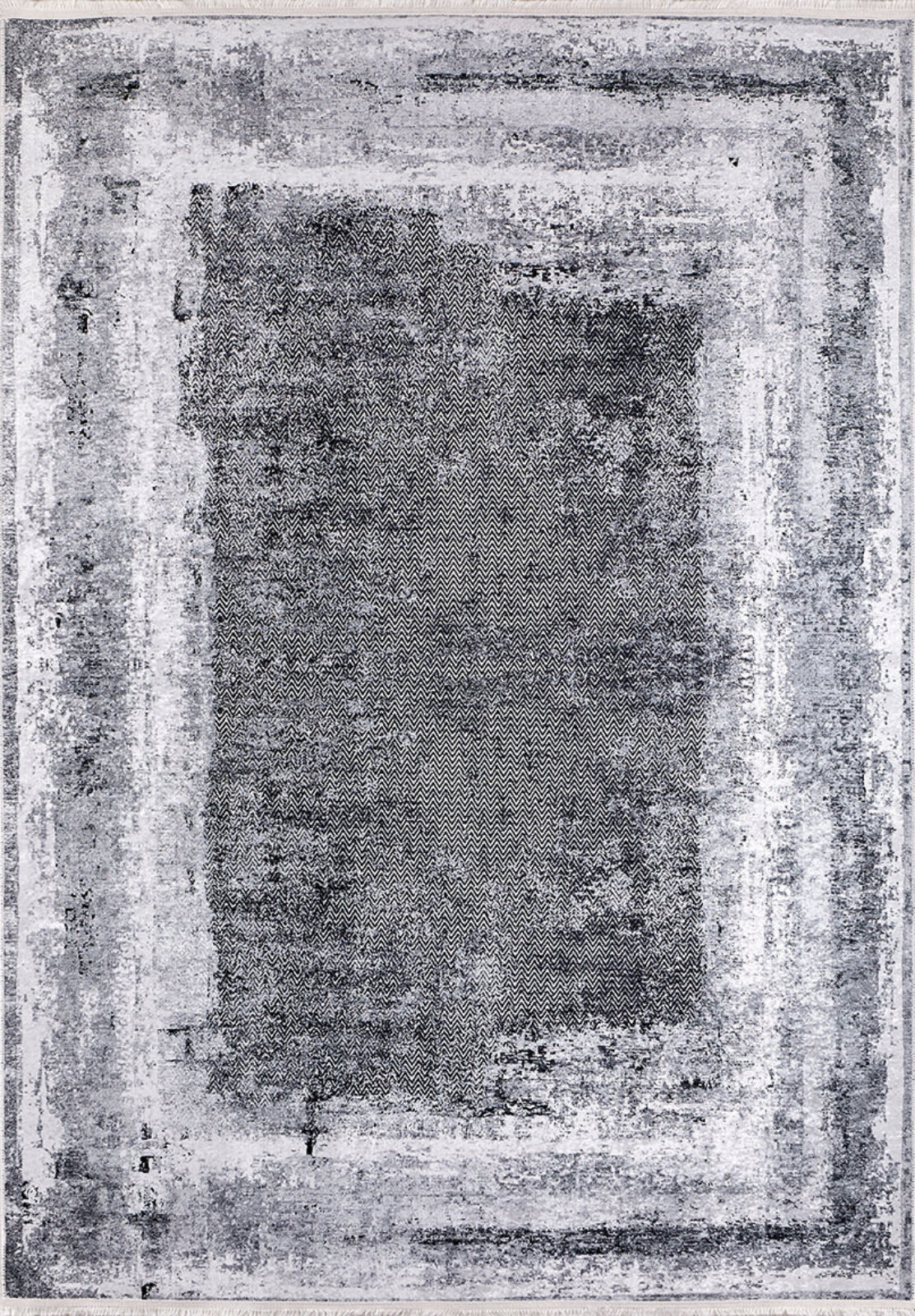 Modern Digital Area Rug – Grey Non Slip Washable Floor Rug for Living Room