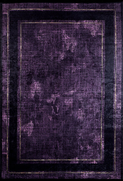 Purple Area Rug – Digital Print Frame Design Carpet | Antibacterial, Non Slip