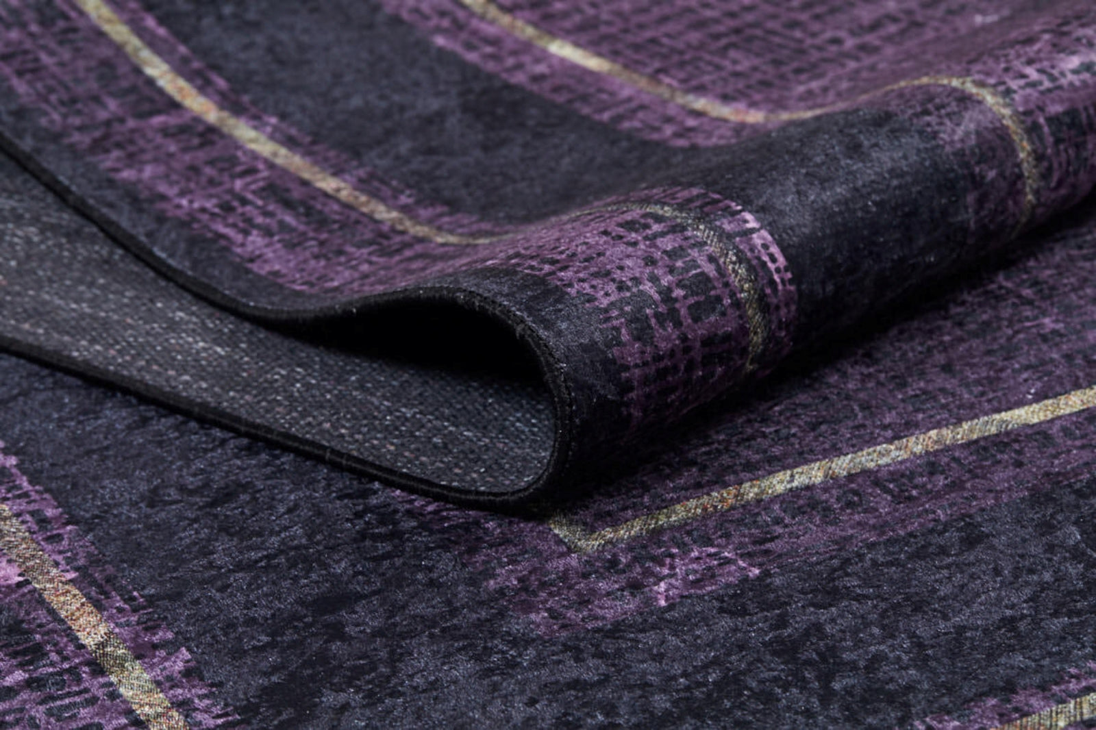 Purple Area Rug – Digital Print Frame Design Carpet | Antibacterial, Non Slip