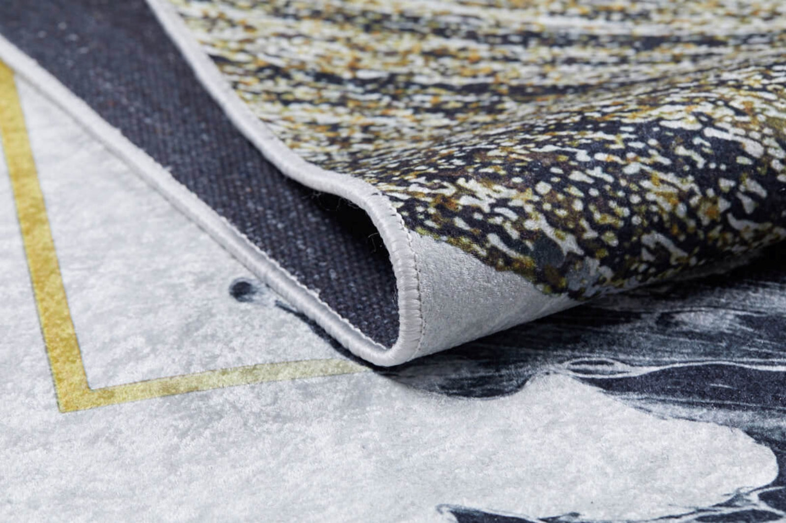Modern Area Rug – Digital Print Cream Carpet | Non Slip, Antibacterial, Stylish