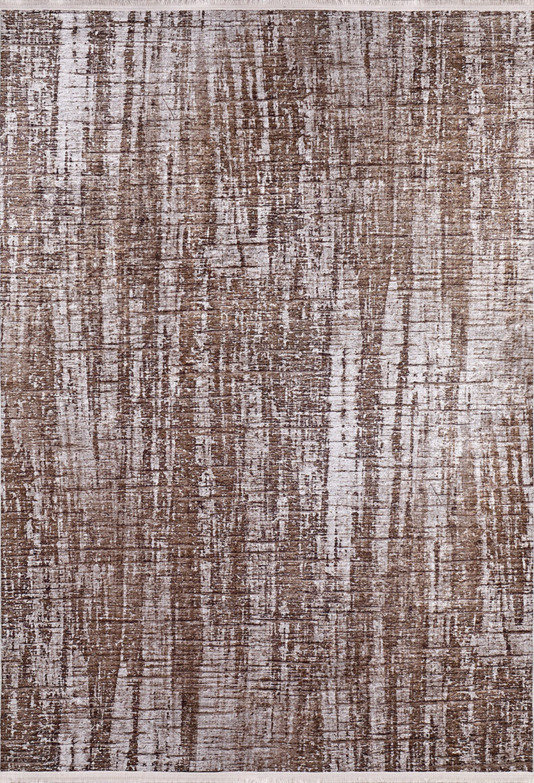 Brown Striped Area Rug - Digital Print Rug | Non Slip, Antibacterial Carpet