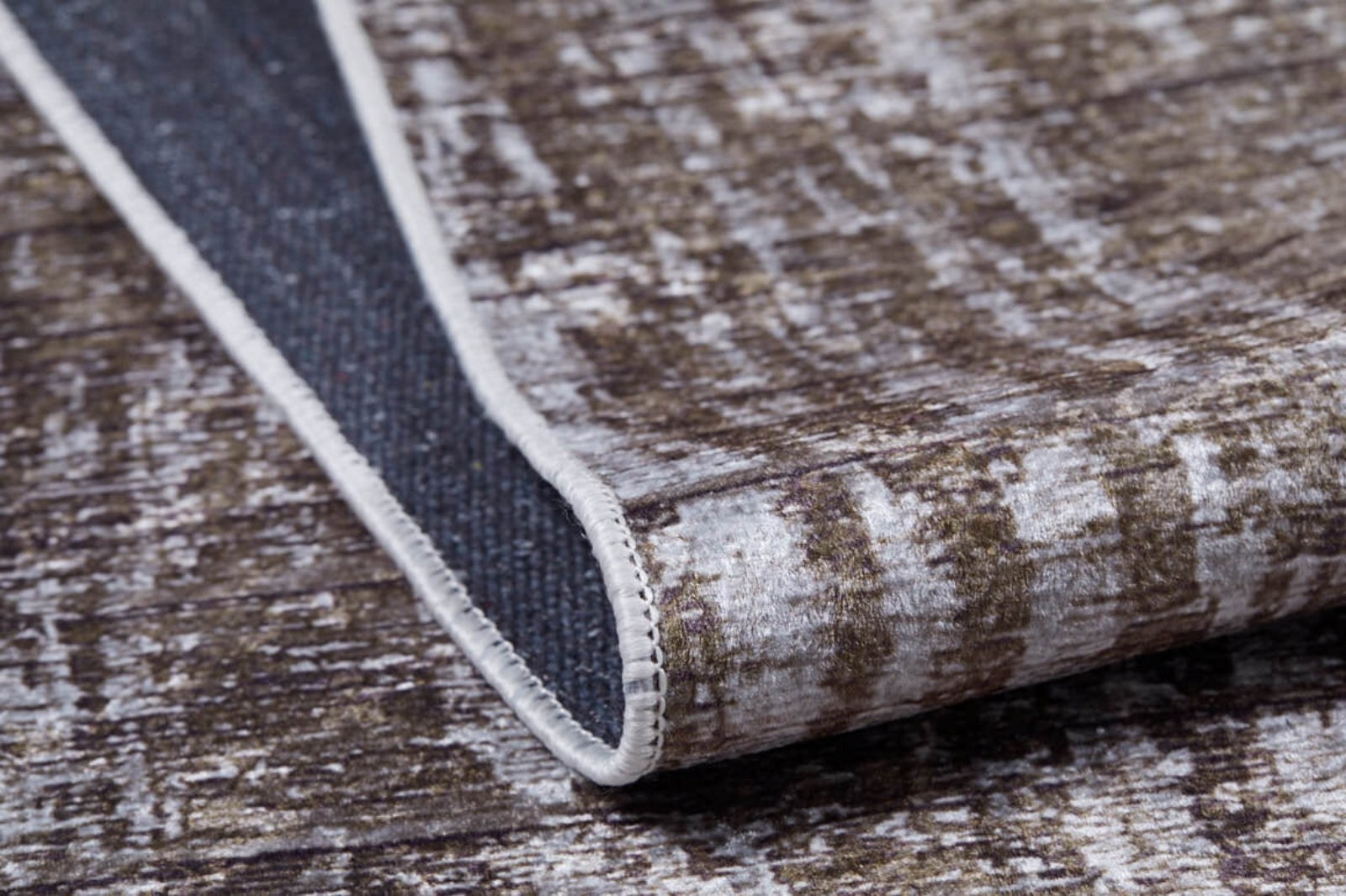 Brown Striped Area Rug - Digital Print Rug | Non Slip, Antibacterial Carpet