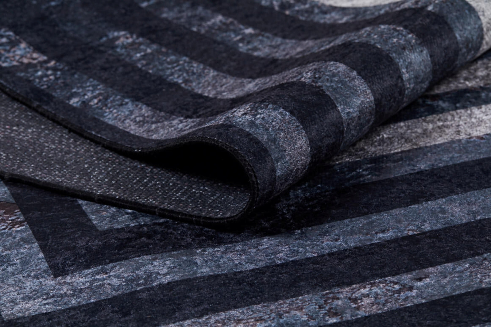 Digital Print Area Rug – Anthracite Frame, Non Slip, Antibacterial Carpet