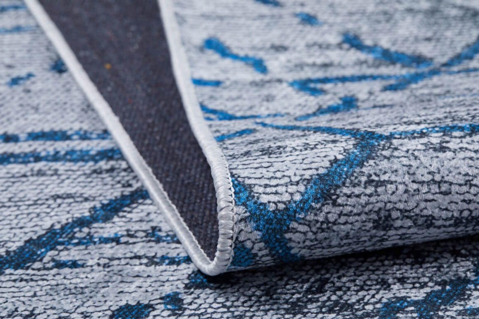 Grey Striped Area Rug - Digital Print Washable Non Slip Carpet for Living Room