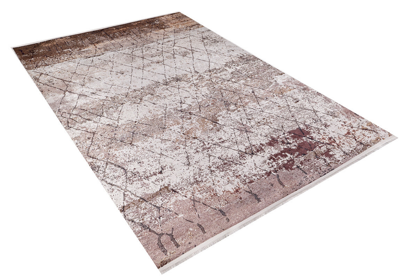 Modern Area Rug - Brown Digital Print Rug with Non Slip Carpet Backing