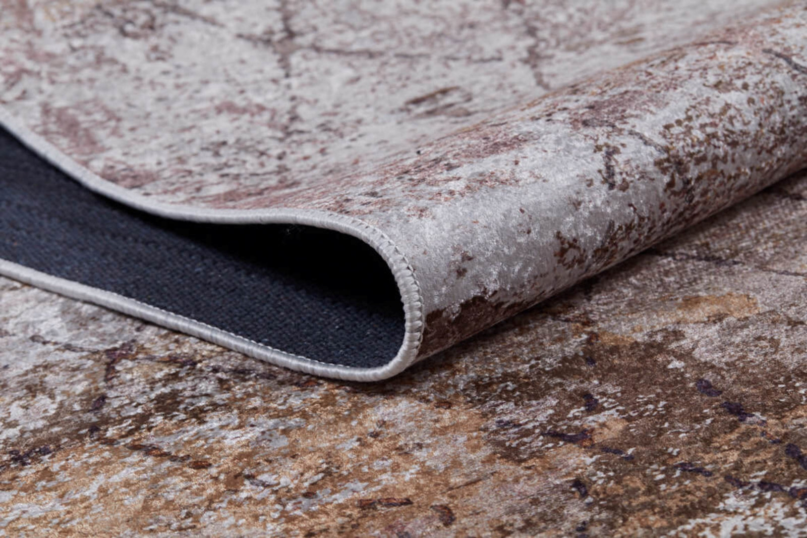 Modern Area Rug - Brown Digital Print Rug with Non Slip Carpet Backing