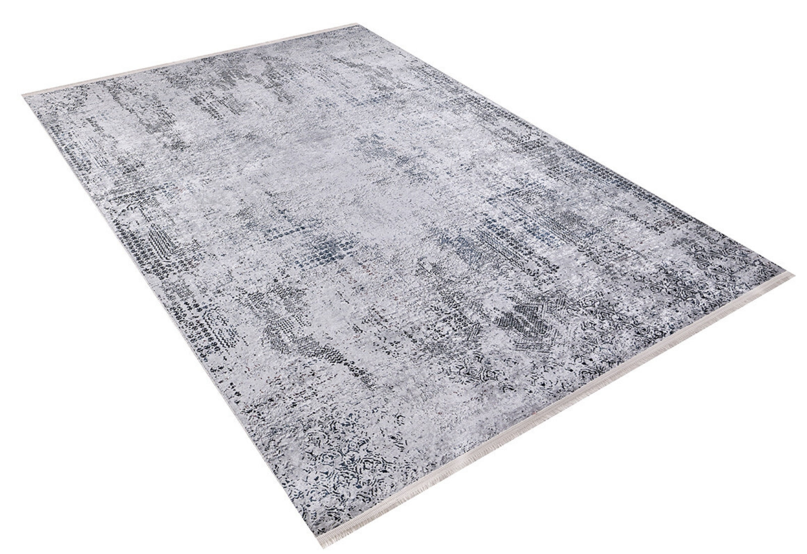 Modern Digital Print Rug – Grey Area Rug | Non Slip, Antibacterial Carpet