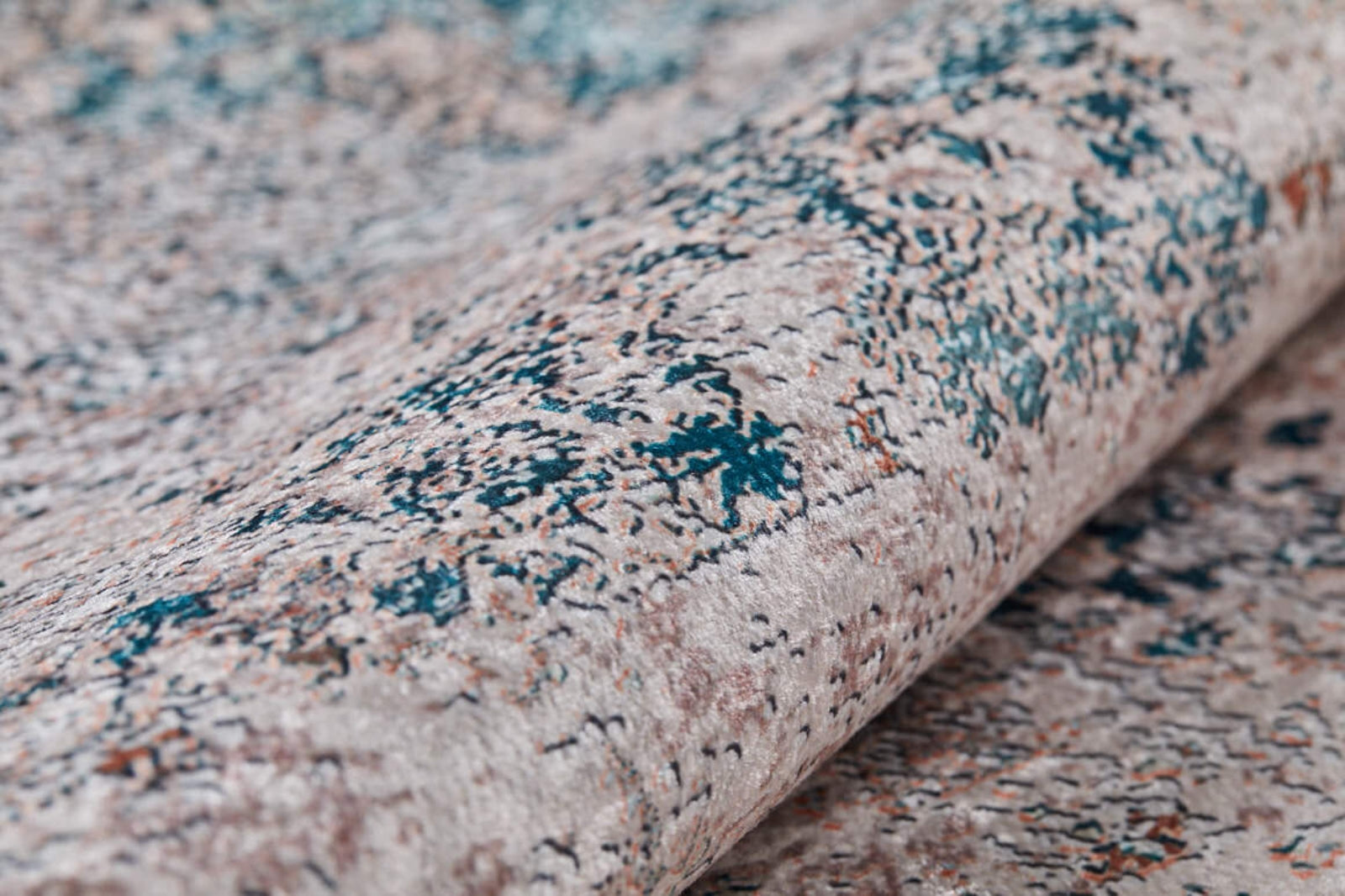 Modern Digital Area Rug – Brown Non Slip Carpet | Washable, Antibacterial Rug