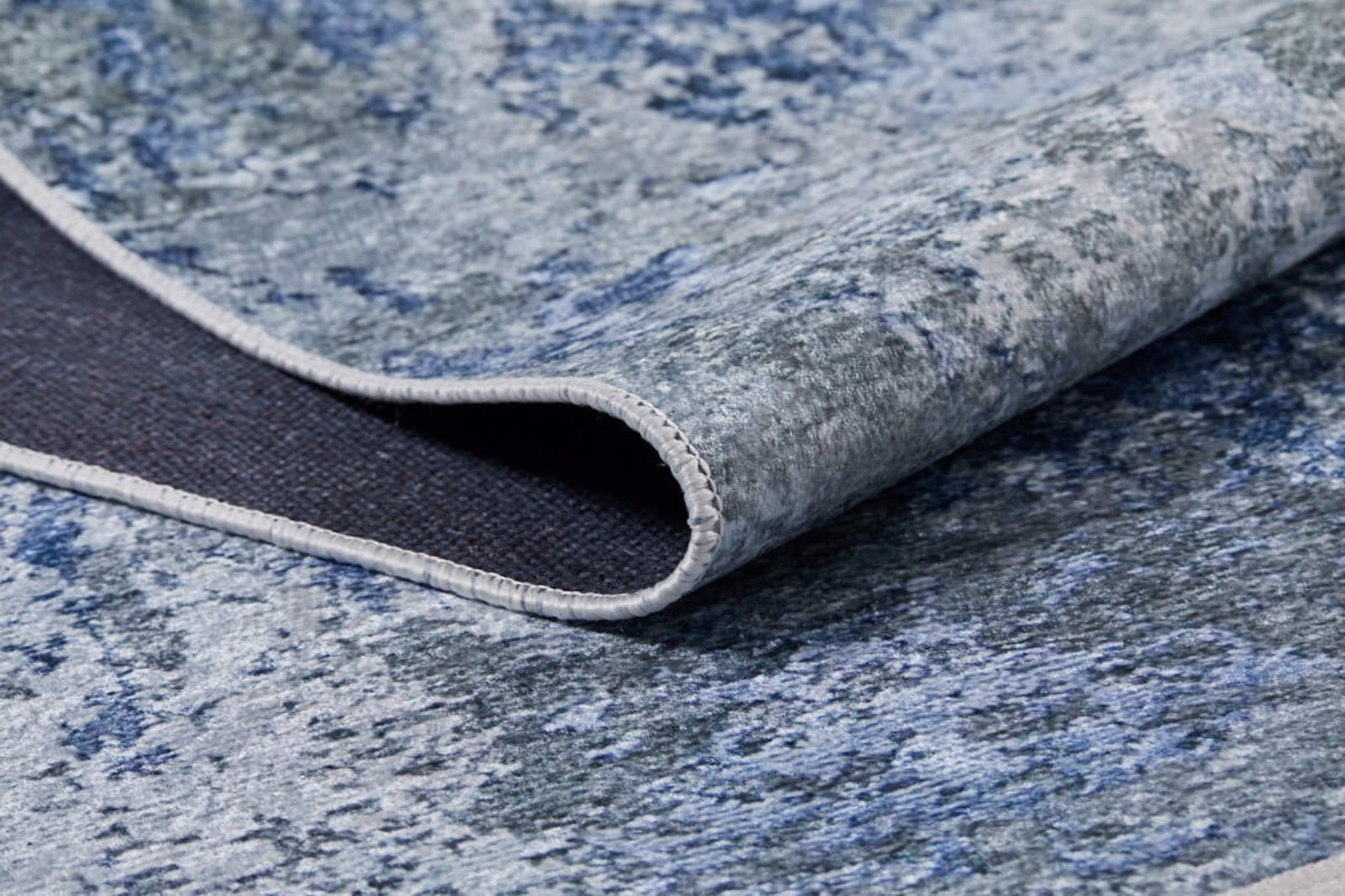 Modern Digital Area Rug – Blue Non Slip Antibacterial Carpet | Stylish Floor Decor