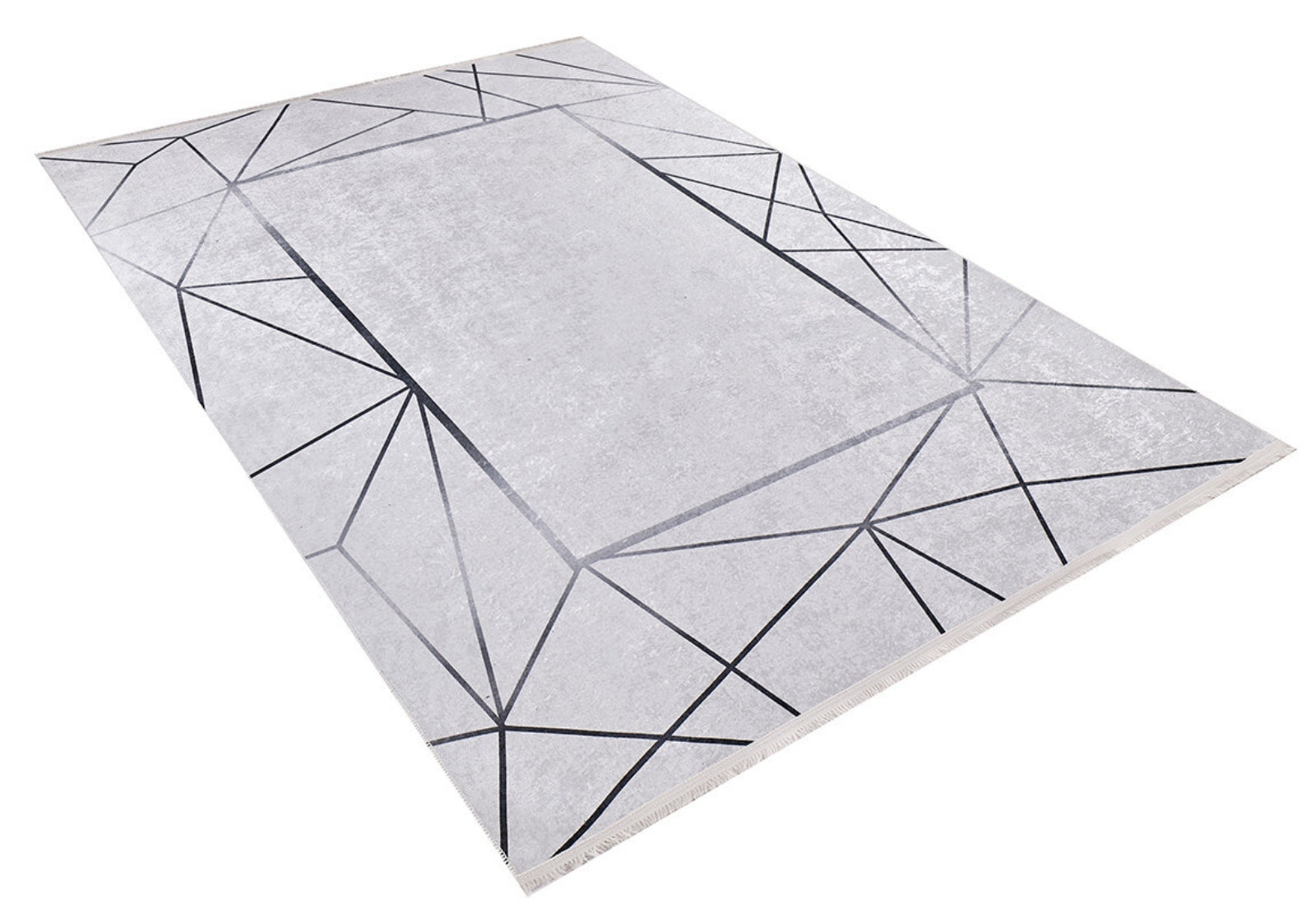 Rubtsovsk Grey Frame Digital Print Area Rug