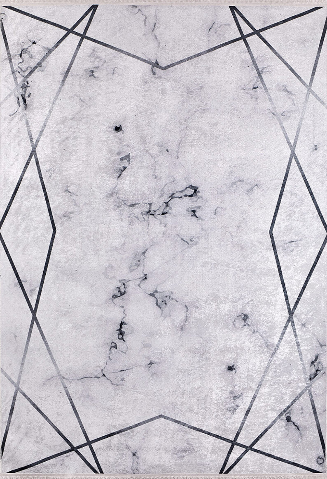 Grey Marble Area Rug with Antibacterial Rug Treatment | Stylish Floor Covering