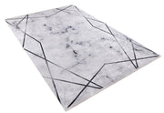 Grey Marble Area Rug with Antibacterial Rug Treatment | Stylish Floor Covering