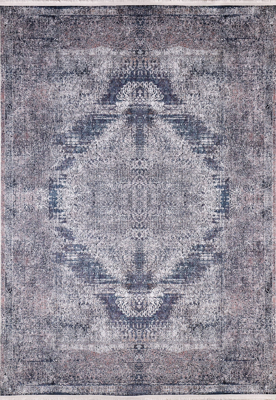 Classic Area Rug – Anthracite Digital Print Non Slip Washable Carpet