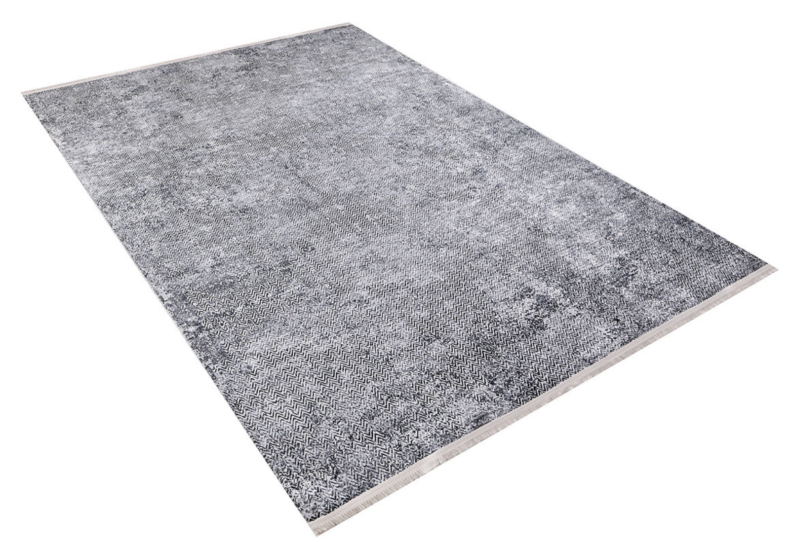 Modern Area Rug – Blue Zigzag Carpet | Washable Digital Print Rug