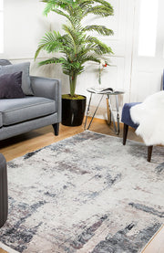 Modern Area Rug – Penza Grey Digital Print Non Slip Washable Carpet
