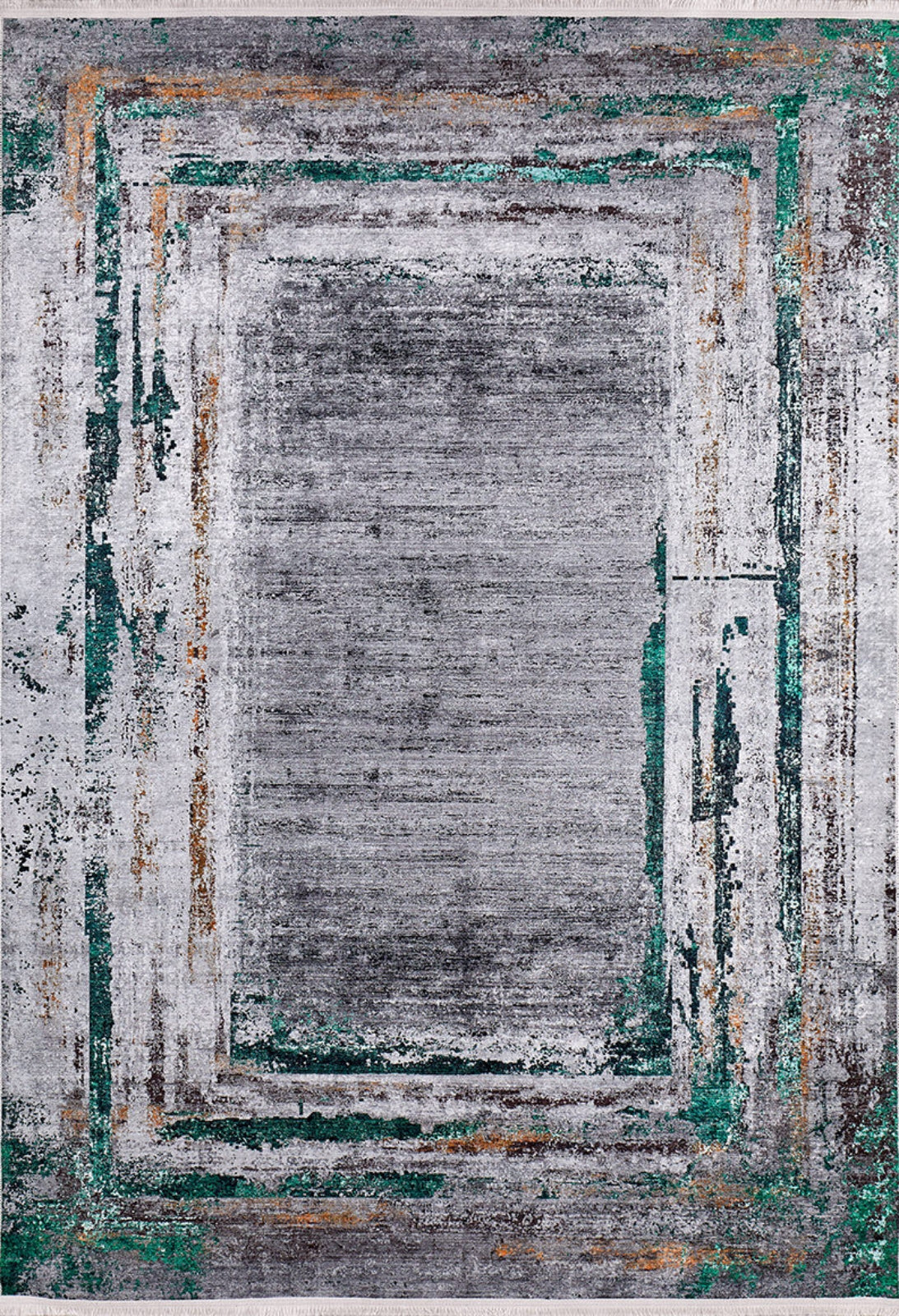 Modern Digital Print Rug - Grey Area Rug With Antibacterial Carpet & Non Slip Backing