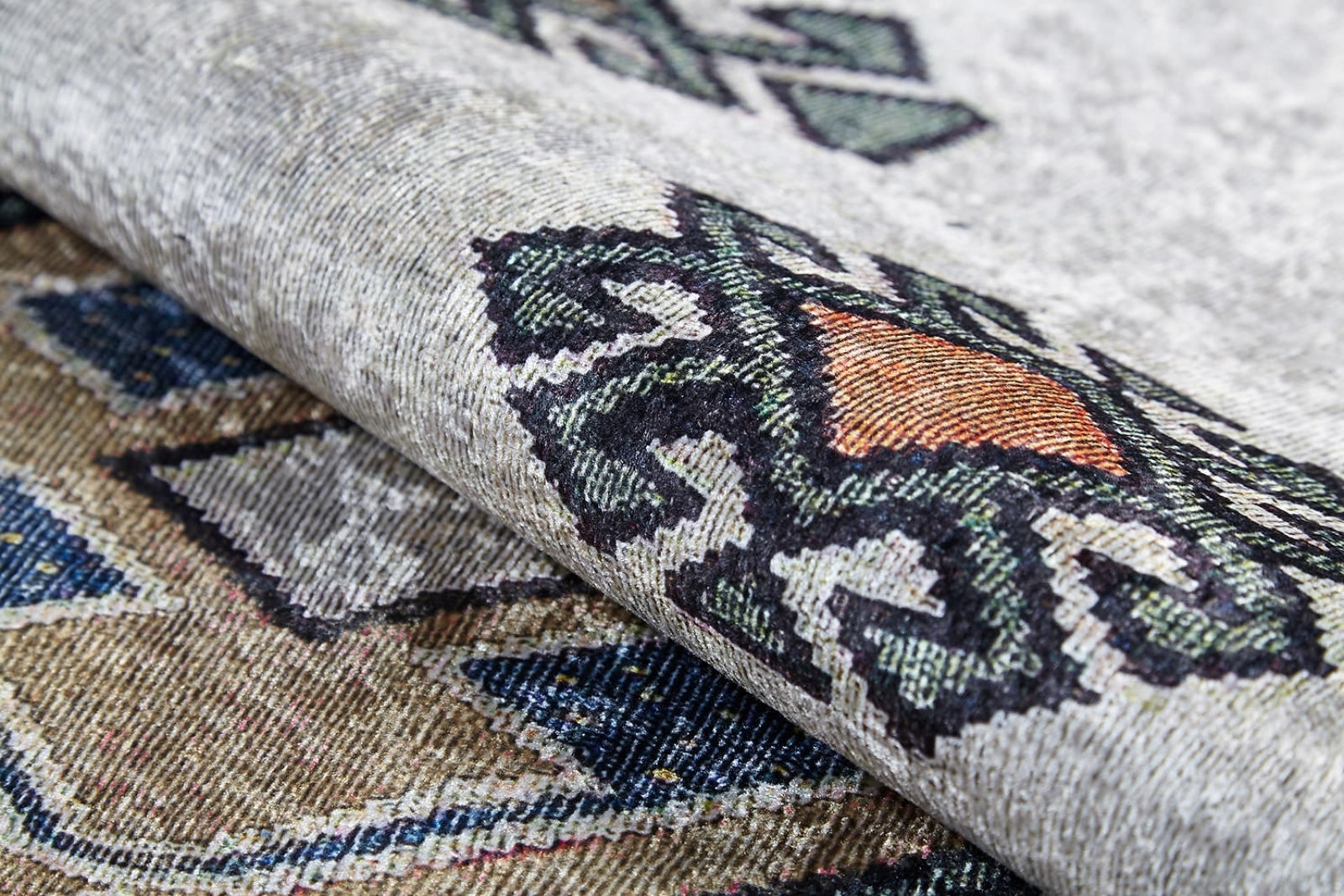 Beige Area Rug – Geometric Digital Print Non Slip Washable Carpet for Living Room