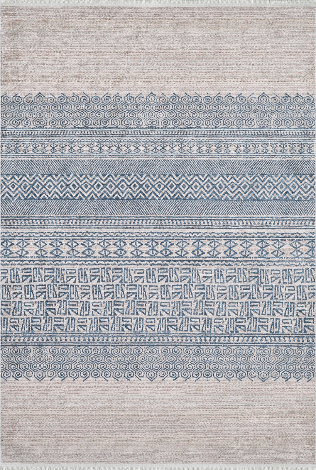Modern Area Rug – Blue Digital Print Non Slip Washable Floor Carpet