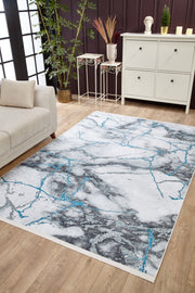 Modern Digital Area Rug – Blue Digital Print Carpet | Antibacterial Non Slip Rug