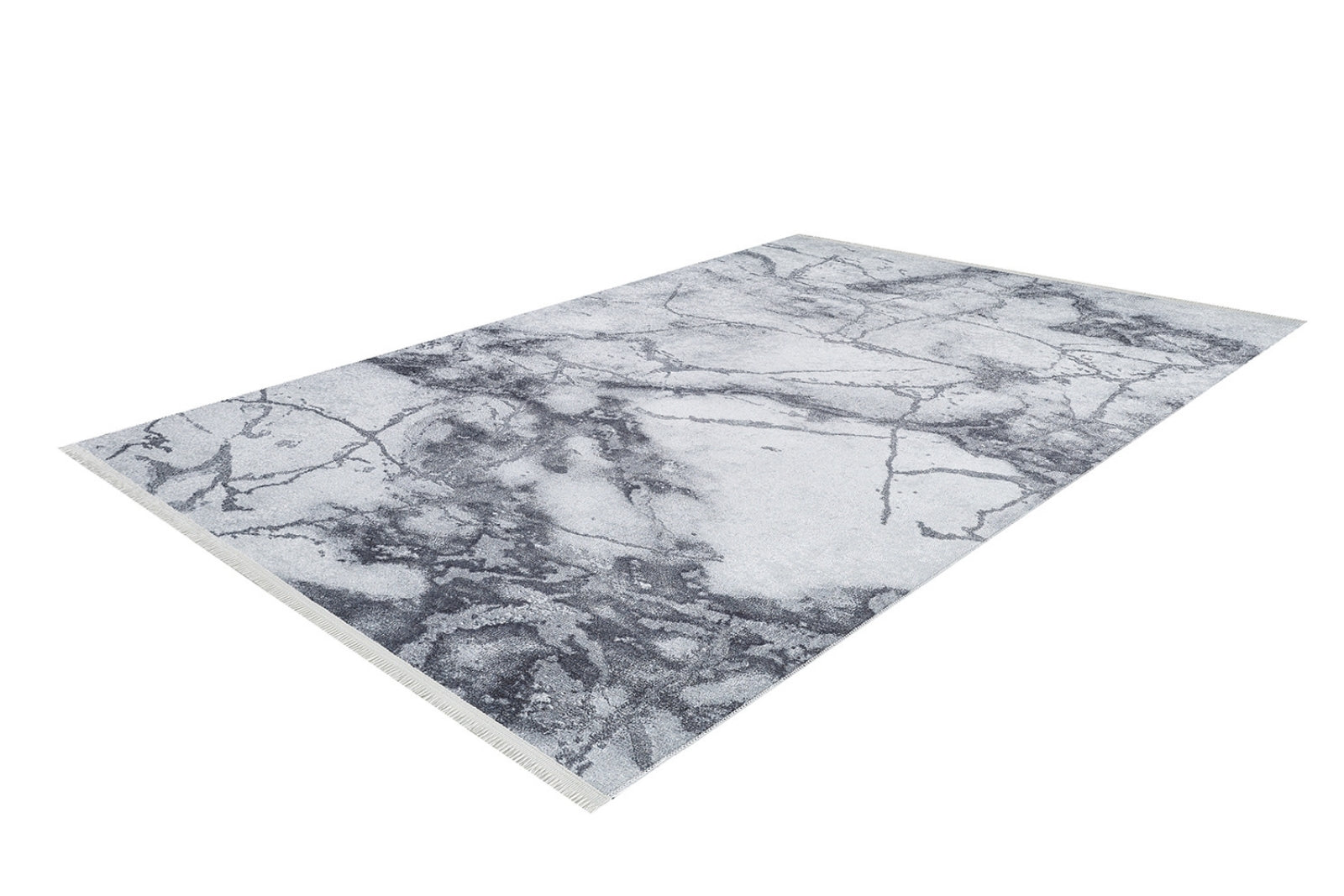 Modern Digital Area Rug - Grey Non Slip Rug with Antibacterial Carpet Surface