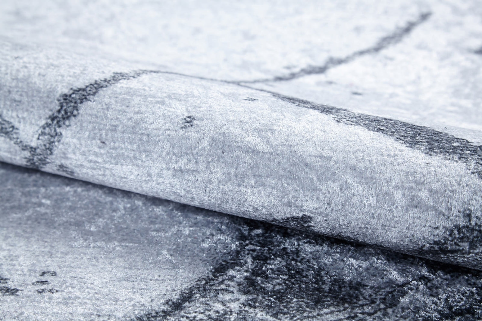 Modern Digital Area Rug - Grey Non Slip Rug with Antibacterial Carpet Surface
