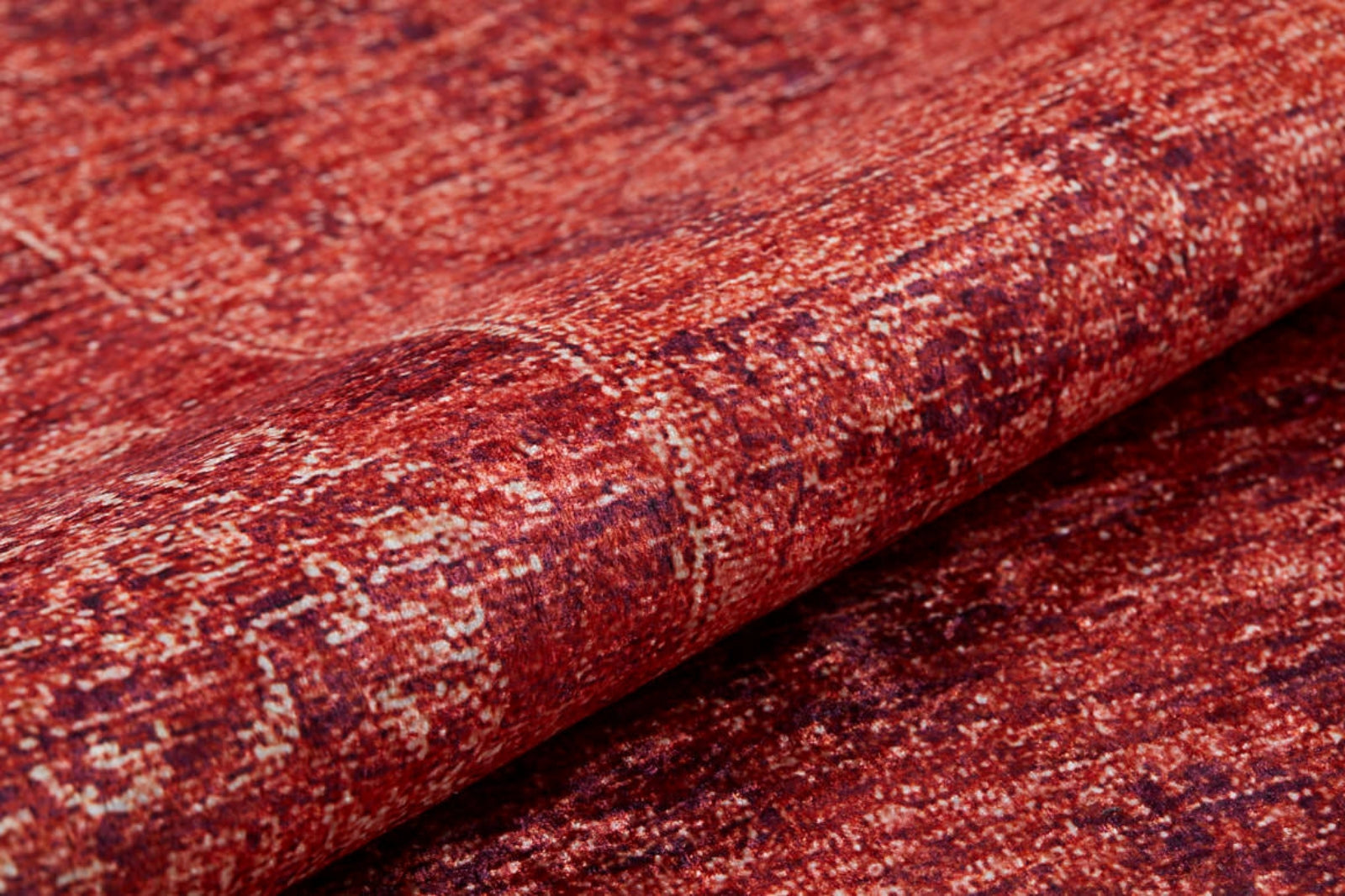 Digital Print Area Rug - Classic Red Non Slip Washable Carpet for Living Room