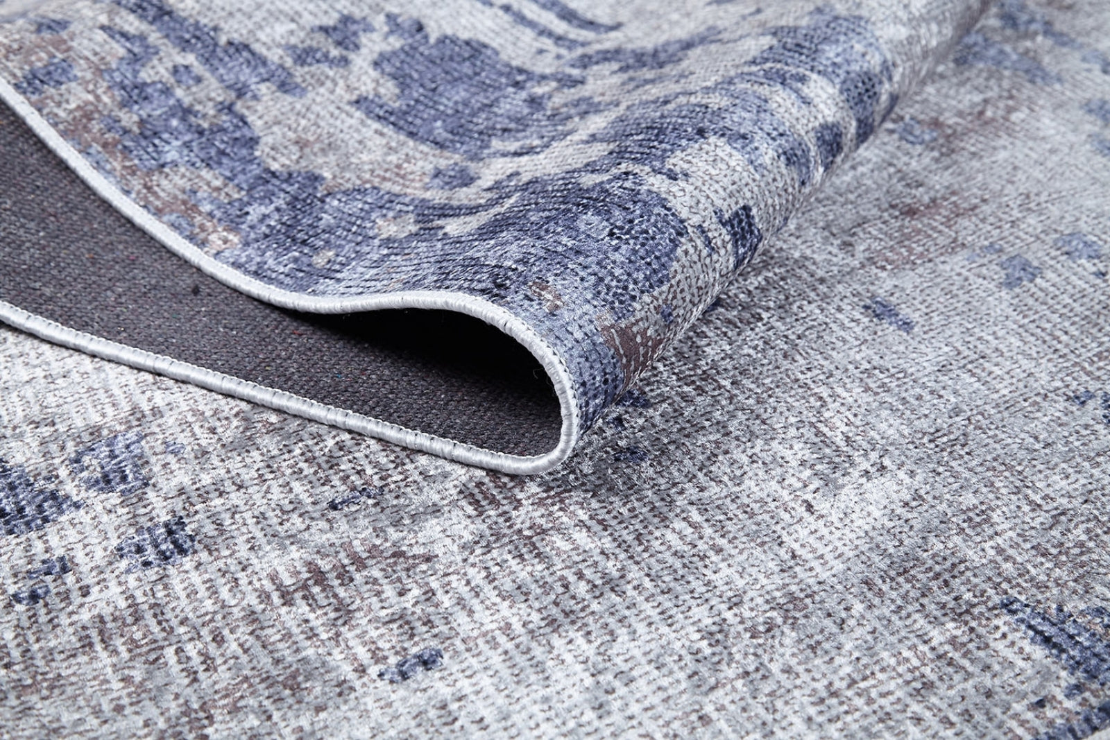 Modern Digital Print Rug – Grey Area Rug with Non Slip & Antibacterial Features