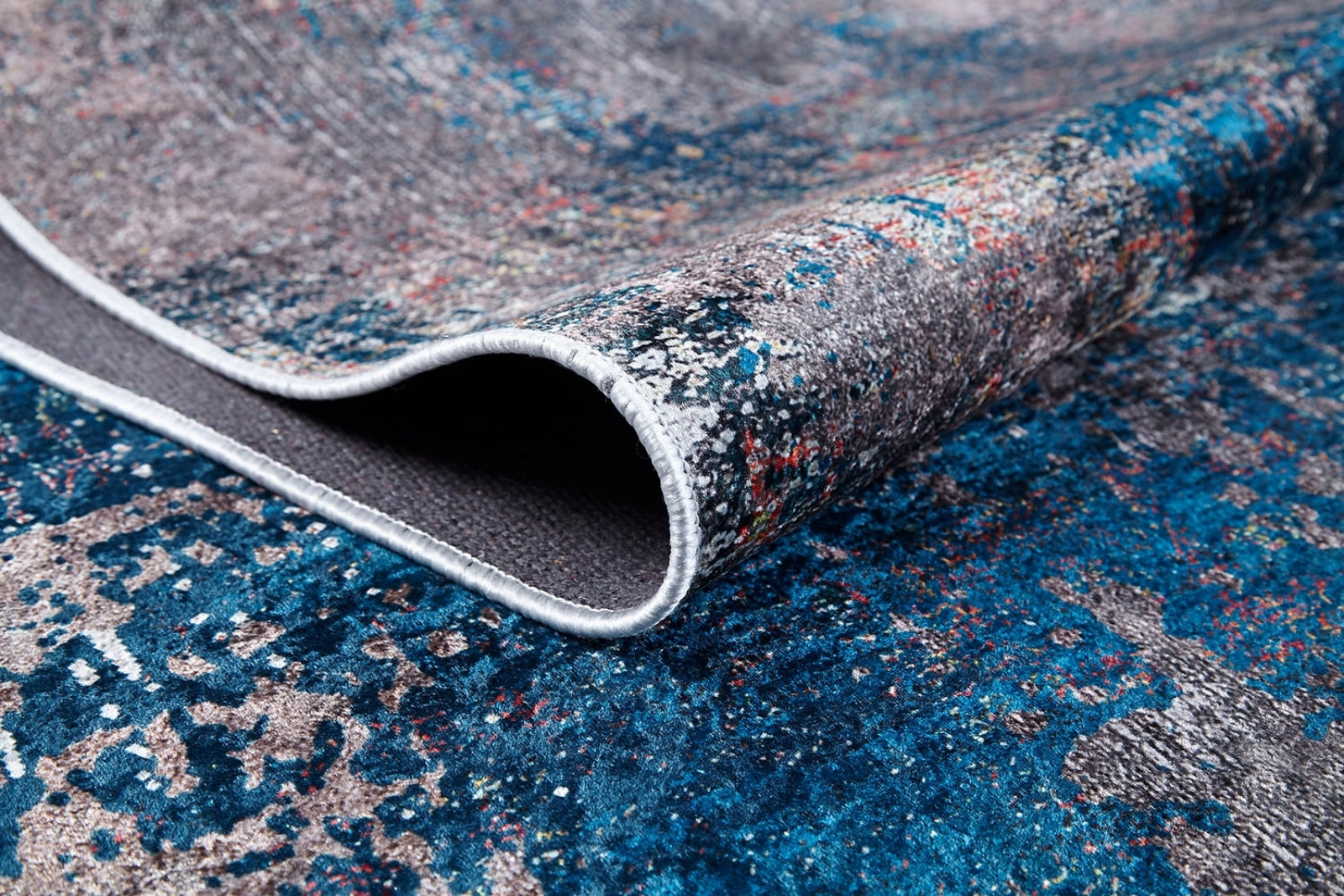 Modern Area Rug – Blue Digital Print Rug With Non Slip, Antibacterial Carpet
