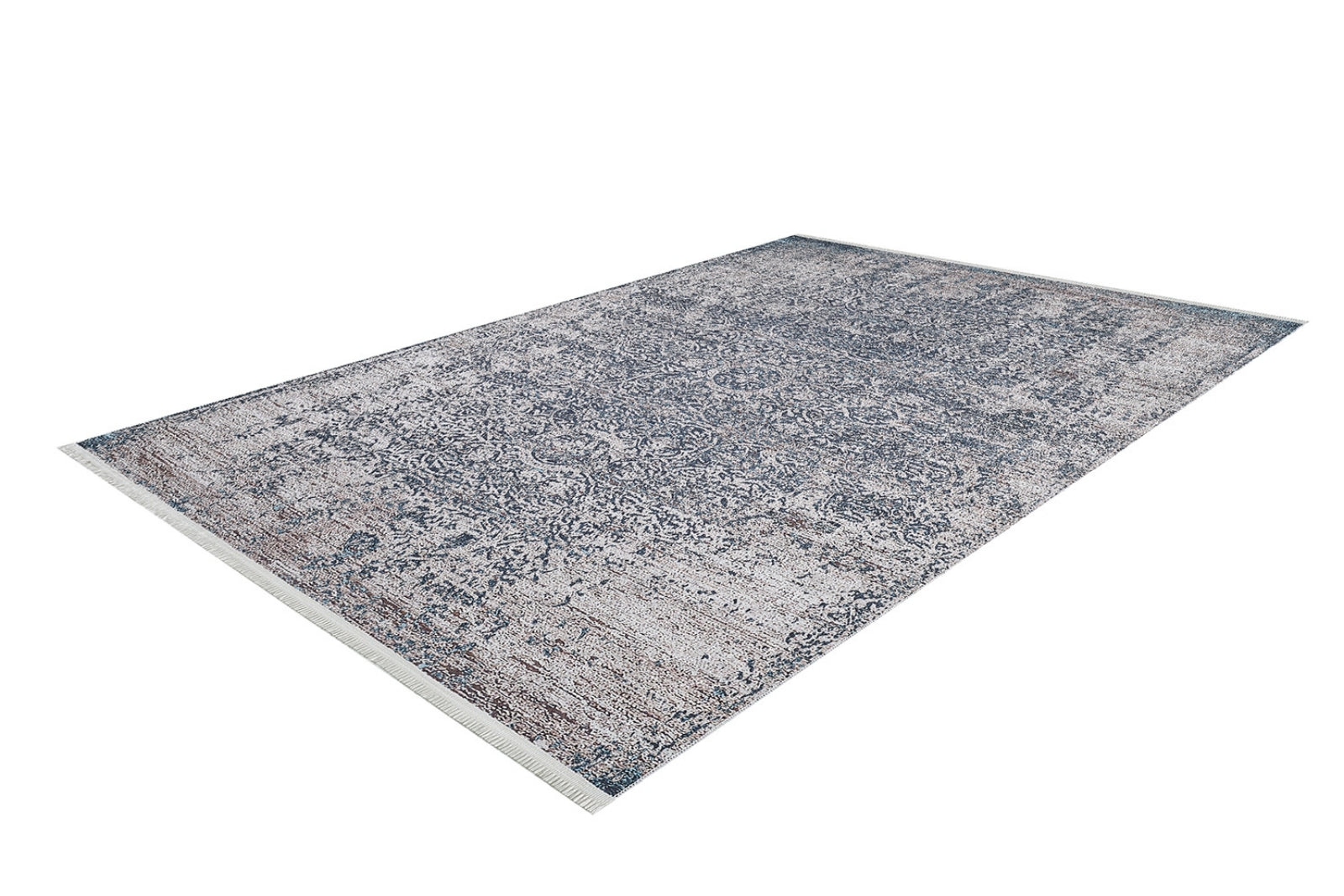 Vintage Area Rug - Beige Digital Print Carpet | Non Slip, Antibacterial & Washable