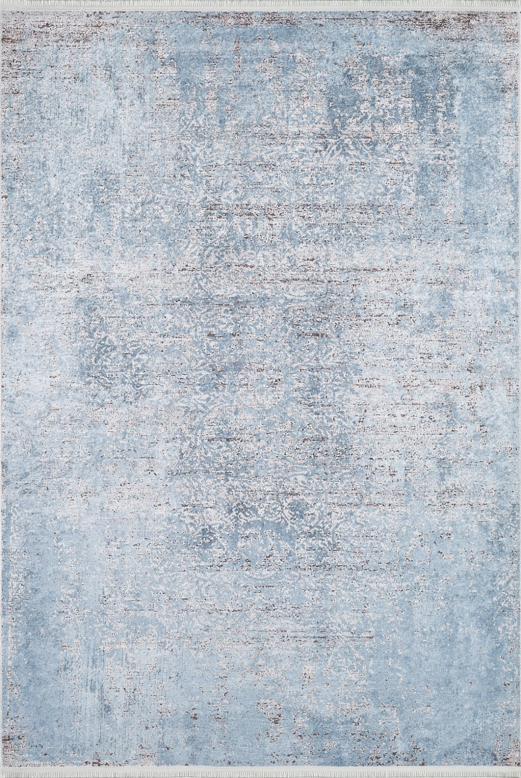 Modern Digital Area Rug – Blue Living Room Carpet | Non Slip, Antibacterial
