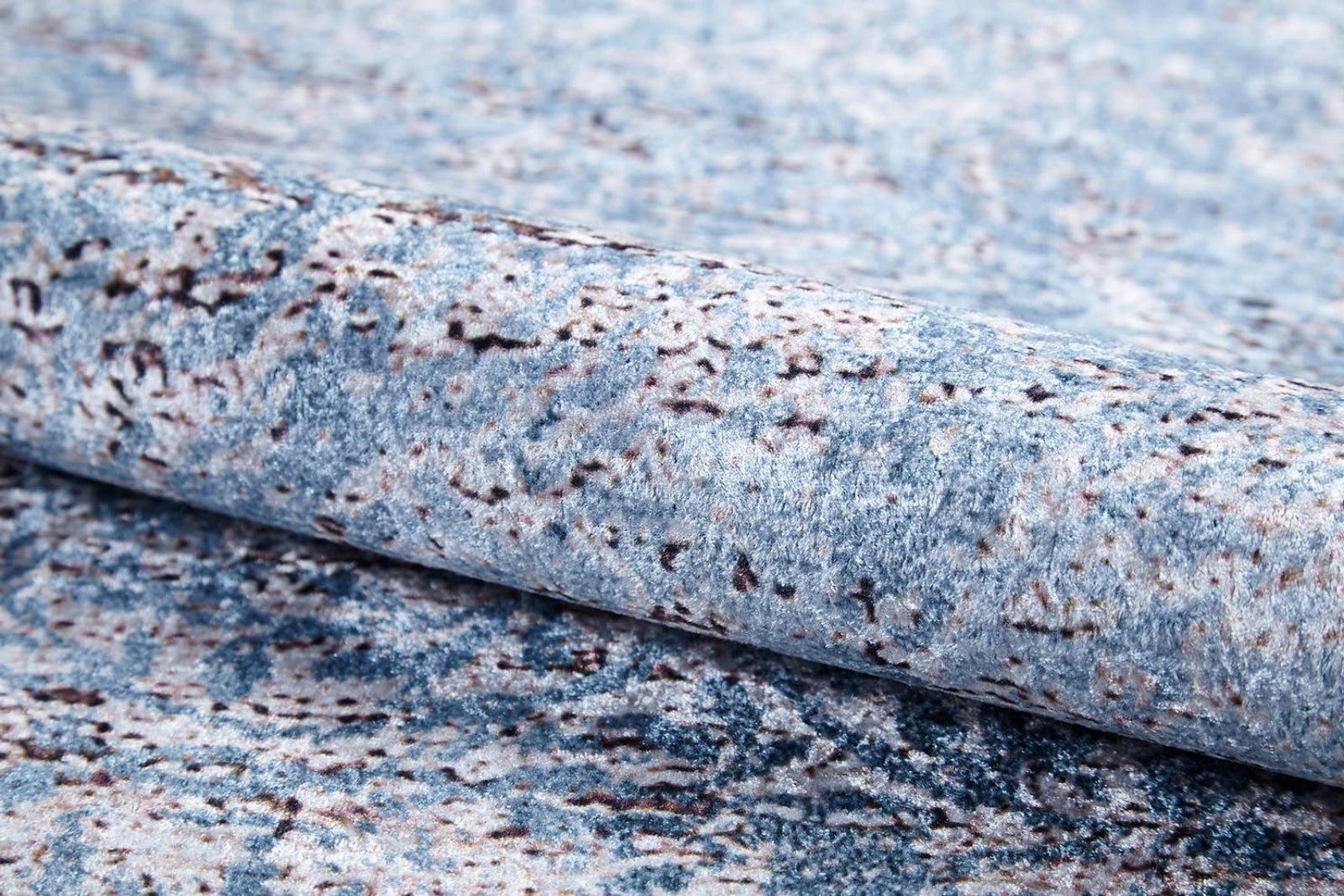 Modern Digital Area Rug – Blue Living Room Carpet | Non Slip, Antibacterial