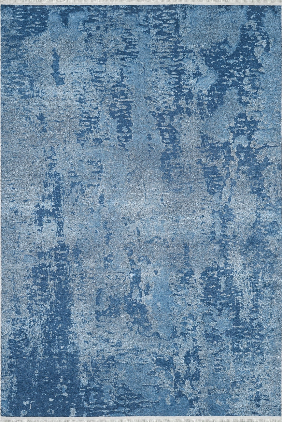 Modern Digital Area Rug - Blue Antibacterial Non Slip Washable Carpet for Living Room