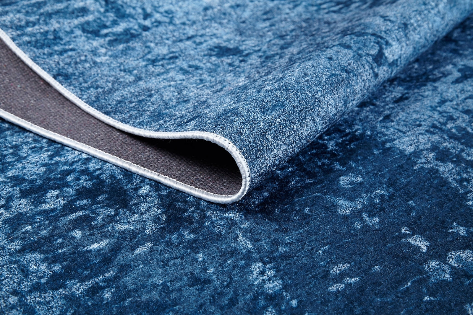 Modern Digital Area Rug - Blue Antibacterial Non Slip Washable Carpet for Living Room
